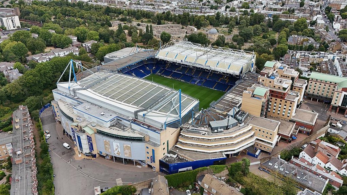 Pemandangan udara Stadion Stamford Bridge. Foto: PA Images via Getty Images/Jonathan Brady - PA Images