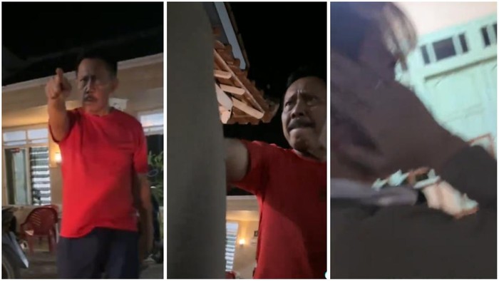 Tangkap layar video wanita dianiaya pria diduga eks anggota DPRD Tanggamus