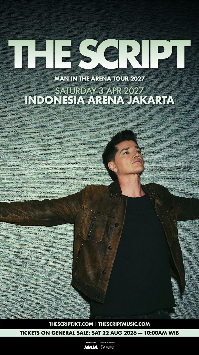 The Script kembali ke Jakarta pada 3 April 2027 dalam Man in the Arena Tour. Konser ini menjanjikan kejutan dan produksi kelas dunia. Dapatkan tiketnya!