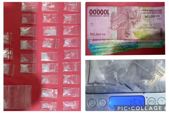 Barang bukti penangkapan bandar narkoba Surabaya