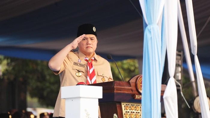 Menjelang HUT ke-81 Kemerdekaan Republik Indonesia, Menteri Pemuda dan Olahraga (Menpora) Erick Thohir mengajak anggota Gerakan Pramuka menjaga persatuan dan mempersiapkan diri menuju Indonesia Emas 2045.Pesan tersebut disampaikan Erick saat membacak