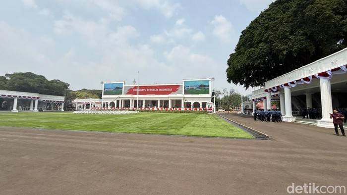 Halaman Istana Merdeka lokasi upacara HUT ke-81 RI