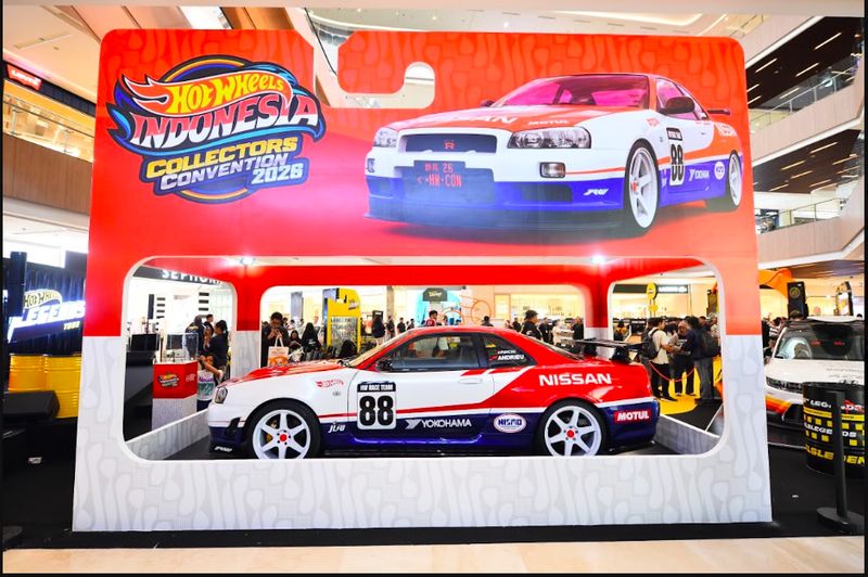 Masyarakat bisa berkesempatan menyaksikan secara langsung wujud skala asli 1:1 mobil Hot Wheels Convention Car 2026, Nissan Skyline GTR V-Spec II dalam acara Pre-Event Hot Wheels Indonesia Collectors Convention 2026.