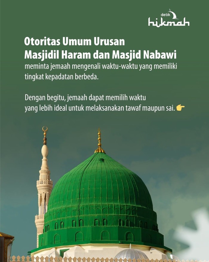 Infografis waktu terbaik ke Masjidil Haram