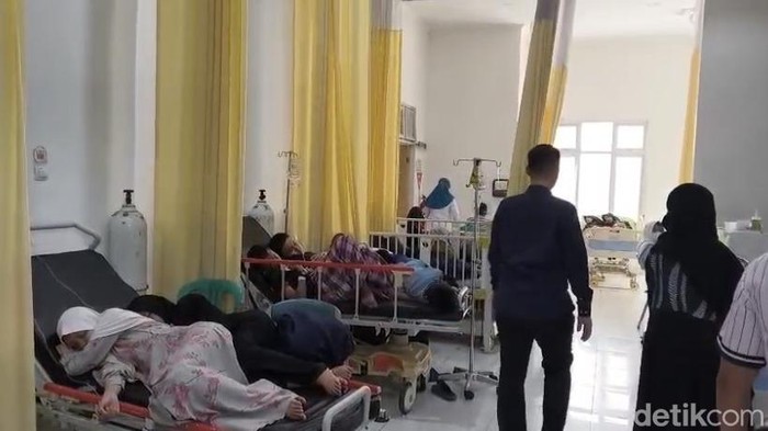 Kondisi santri korban keracunan di Sukabumi, Sabtu (15/8/2026).