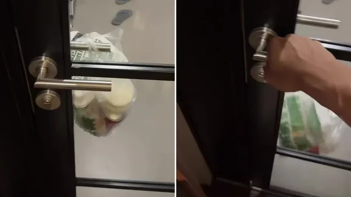 Pengantar Gantung Pesanan di Pagar, Makanan Malah Jatuh Berantakan!