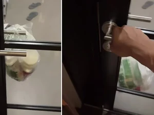 Pengantar Gantung Pesanan di Pagar, Makanan Malah Jatuh Berantakan!