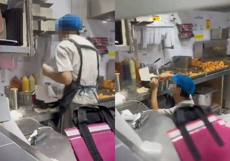Pegawai ayam goreng kewalahan sampai kejang