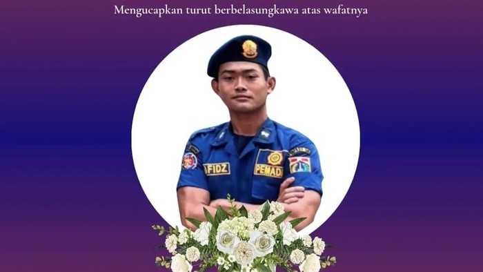 Petugas Damkar, Hafidz Imammudin Saleh meninggal dunia akibat kecelakaan lalu lintas. (dok.istimewa)