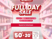 Transmart Full Day Sale Besok Datang Lagi! Serbu Gebyar Diskon 50% + 20%