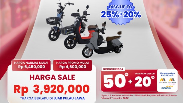 Transmart Full Day Sale Kembali Hadir, Beli Sepeda Listrik Dapat Diskon Besar