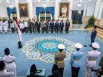Ini Pembawa Baki-Pembentang Bendera di Upacara HUT ke-81 RI di Istana Merdeka