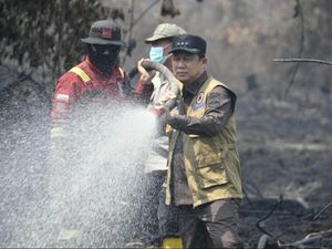 Kabut Asap Selimuti Langit Muaro Jambi, Kualitas Udara Tidak Sehat