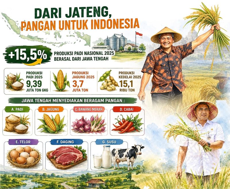 Capaian Pemprov Jateng di sektor pangan. Capaian Pemprov Jateng di sektor pangan.