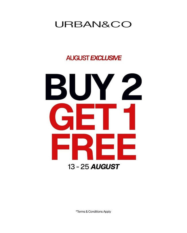 Saat ke mall, pastikan kamu mampir ke toko Urban&Co yang sedang menawarkan program Buy 2 Get 1 Free sampai 25 Agustus mendatang. Foto: Instagram
