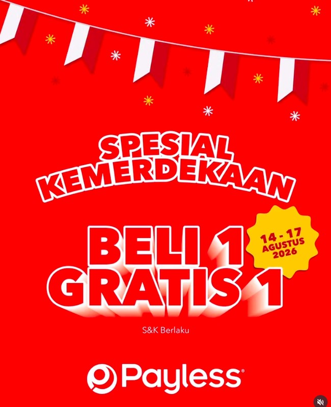 Toko sepatu lain yang Buy 1 Get 1 adalah Payless. Kamu butuh alas kaki baru, jangan sampai ketinggalan. Foto: Instagram