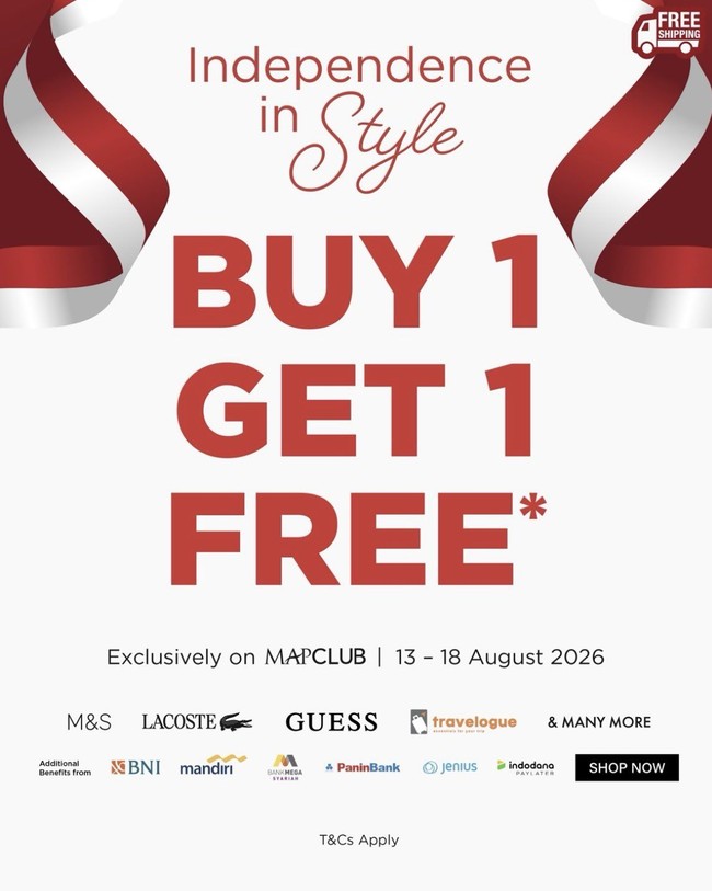 Sementara itu MAPCLUB memberikan gratis ongkir dan Buy 1 Get 1, termasuk untuk Marks&Spencer yang sudah diburu oleh para pembeli.  Foto: Instagram