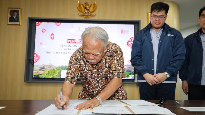 Otorita IKN menandatangani MoU bersama Badan Bank Tanah dan Lion Group serta PKS dengan PT Indobox Cinematic Buana di Nusantara.