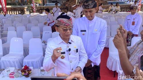 Foto: Bupati Klungkung I Made Satria, Senin (17/8/2026). (Fatih Kudus Jaelani/detikBali).