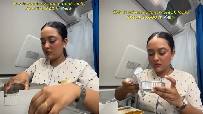 Cara pramugari makan di pesawat