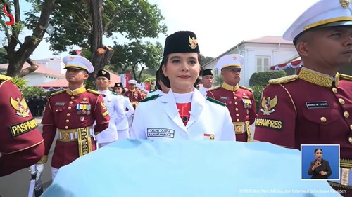 Celine Olivia Apriani, Pembawa Baki Paskibraka Nasional 2026