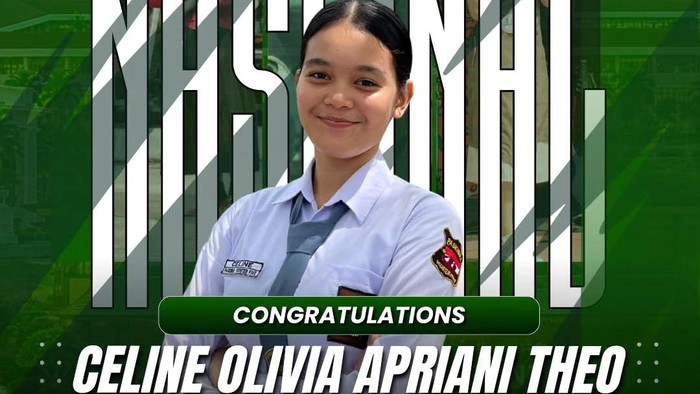 Celine Olivia AT, pembawa baki di Upacara Detik-detik Proklamasi HUT ke-81 RI.