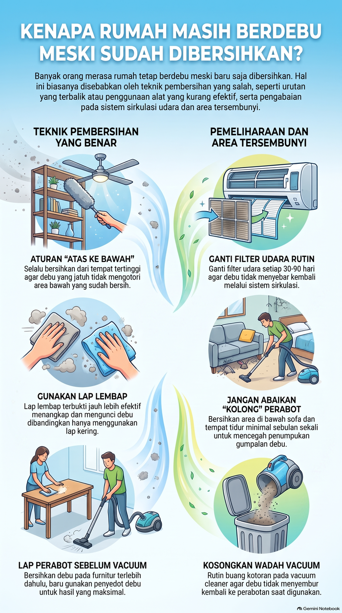 Infografis alasan rumah selalu kotor