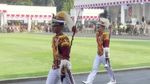 Isra Mashel Pimpin Drum Corps Pelopor Cenderawasih di Kirab Bendera Merah Putih