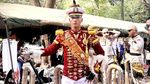 Isra Mashel Pimpin Drum Corps Pelopor Cenderawasih di Kirab Bendera Merah Putih