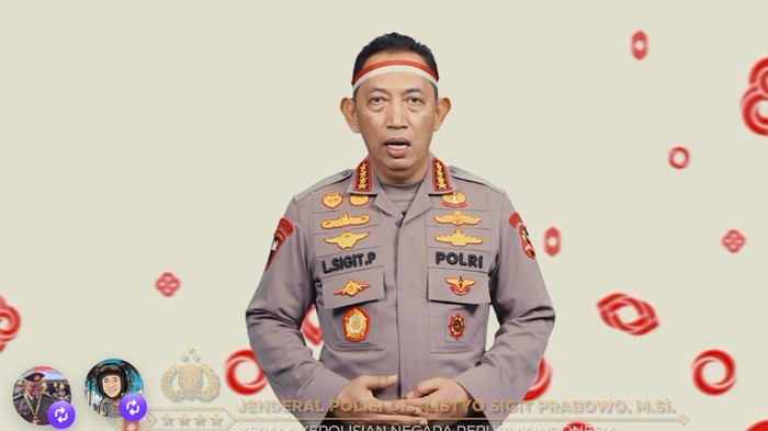 Kapolri Jenderal Listyo Sigit Prabowo menyampaikan HUT ke-81 Kemerdekaan Republik Indonesia, Senin (17/8/20276).