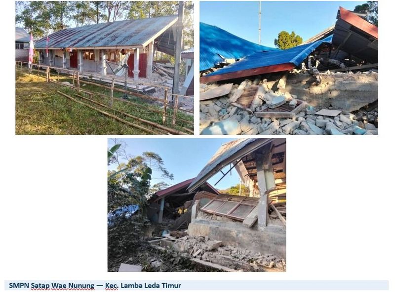 Kondisi sekolah rusak dampak gempa flores NTT. Kondisi sekolah rusak dampak gempa flores NTT.