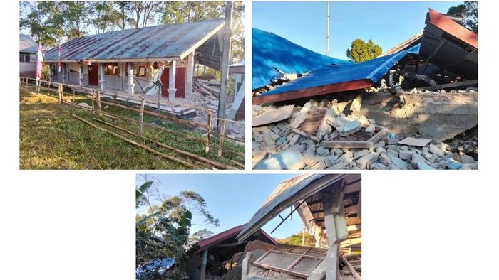 Kondisi sekolah rusak dampak gempa flores NTT.