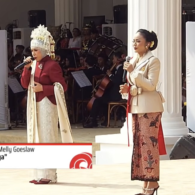 Melly Goeslaw dan Kris Dayanti Bawakan 2 Lagu di Upacara HUT RI Ke-81