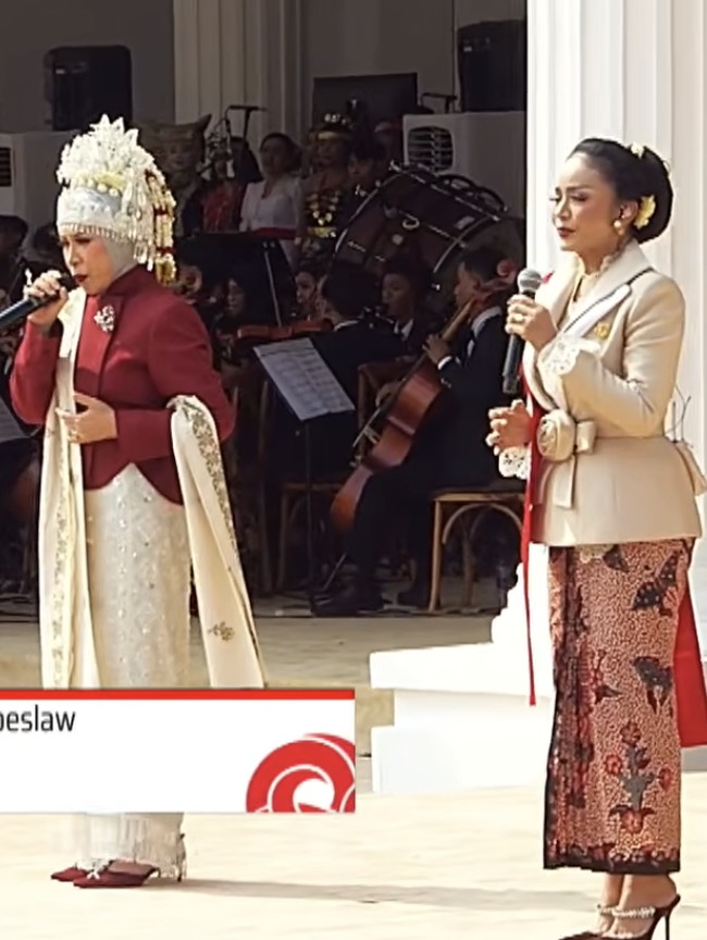 Melly Goeslaw dan Kris Dayanti Bawakan 2 Lagu di Upacara HUT RI Ke-81