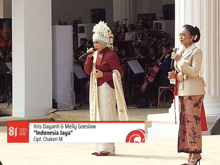 Melly Goeslaw dan Kris Dayanti Bawakan 2 Lagu di Upacara HUT ke-81 RI