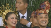 Wakil Menteri Kebudayaan Republik Indonesia, Giring Ganesha beserta istri, Cynthia Riza. Foto: YouTube Sekretariat Presiden