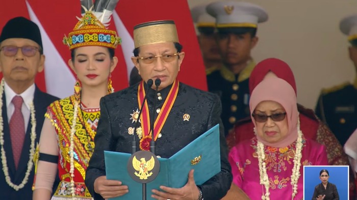 Menag Nasaruddin Umar pimpin doa di HUT ke-81 RI di Istana Merdeka, Senin (17/8/2026).