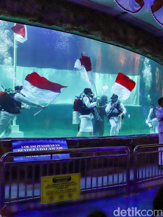 Merah Putih Berkibar di Bawah Air