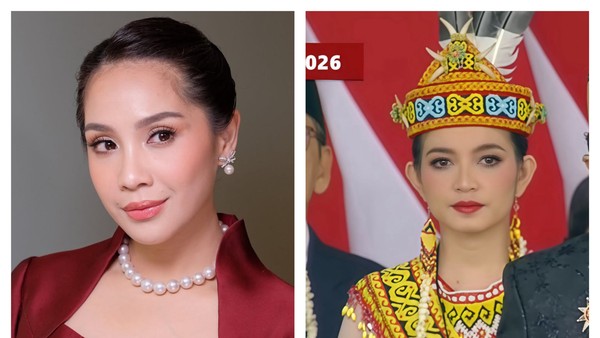 Selvi Ananda Pakai Baju Adat Dayak, Nagita Kebaya Merah di Upacara HUT RI