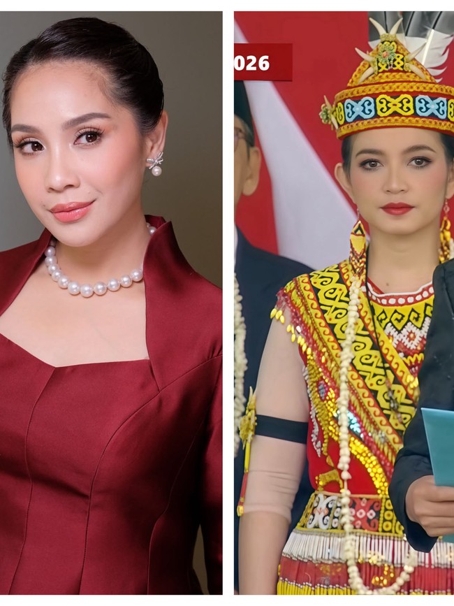 Selvi Ananda Pakai Baju Adat Dayak, Nagita Kebaya Merah di Upacara HUT RI