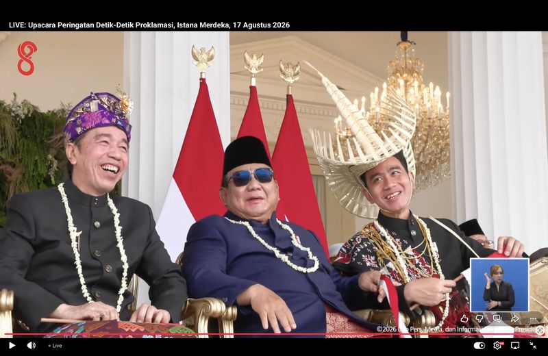 Prabowo-Gibran-Jokowi di Upacara HUT ke-81 RI Prabowo-Gibran-Jokowi di Upacara HUT ke-81 RI.