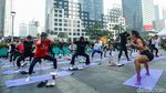 Rayakan HUT ke-81 RI, Warga Jaga Kebugaran Lewat Pilates