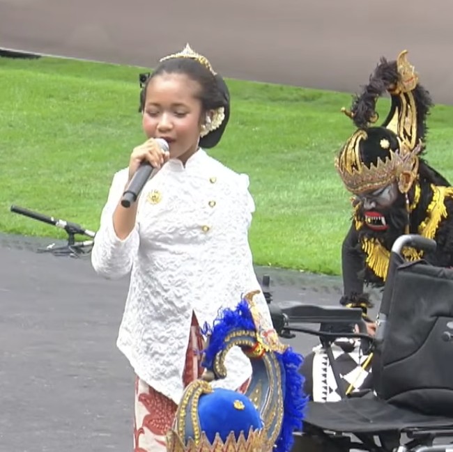 Tampil di Istana Merdeka, Savia Aulia Sinden Cilik Disabilitas Curi Perhatian