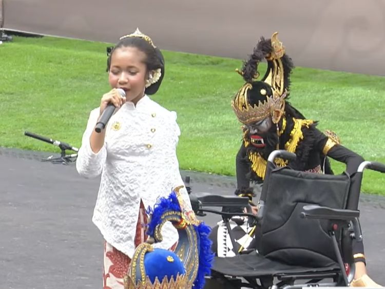 Tampil di Istana Merdeka, Savia Aulia Sinden Cilik Disabilitas Curi Perhatian