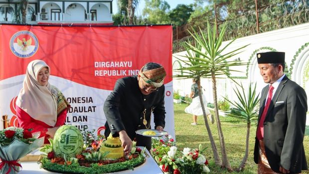 Semarak seremoni HUT ke-81 RI di Aljazair (dok istimewa)