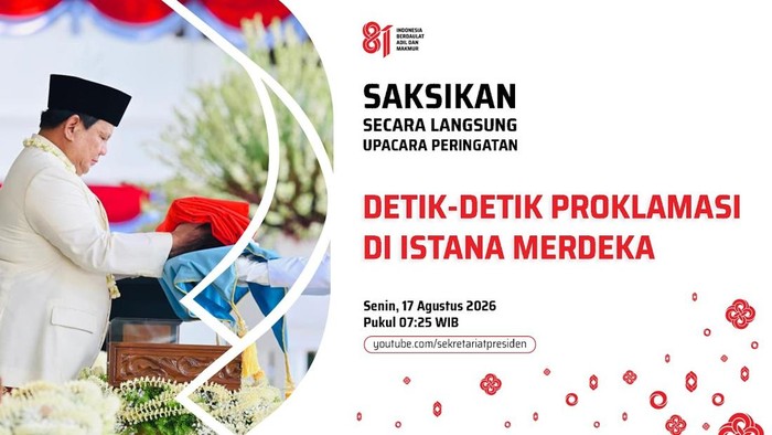 Streaming upacara HUT ke-81 RI