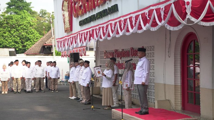 Upacara HUT ke-81 RI di DPD Gerindra Sumut (Dok. Gerindra Sumut)