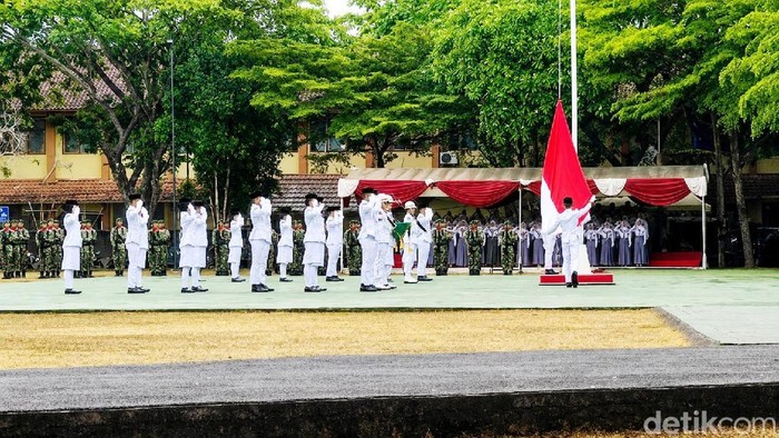 Upacara HUT RI tingkat Kabupaten Ciamis di Taman Lokasana.