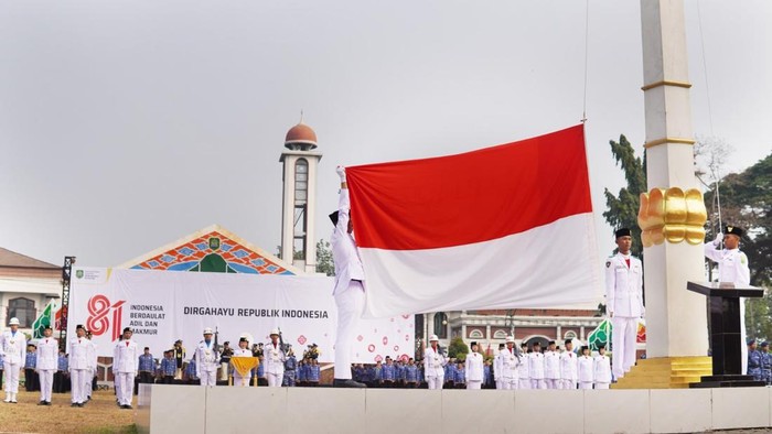 Upacara peringatan HUT ke-81 Kemerdekaan RI di Subang.