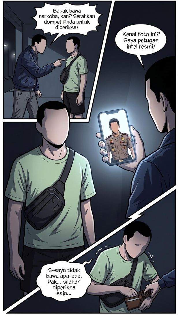 Polisi Gadungan Berkedok Foto Editan AI